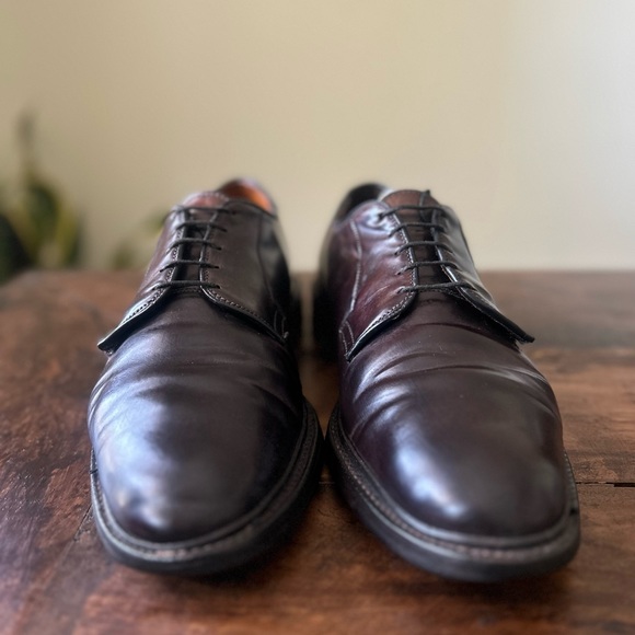 Allen Edmonds Leeds Shell Cordovan Brown Leather Derby Shoe 9591 SZ 10.5D - Picture 2 of 5